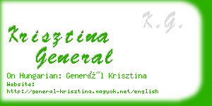 krisztina general business card